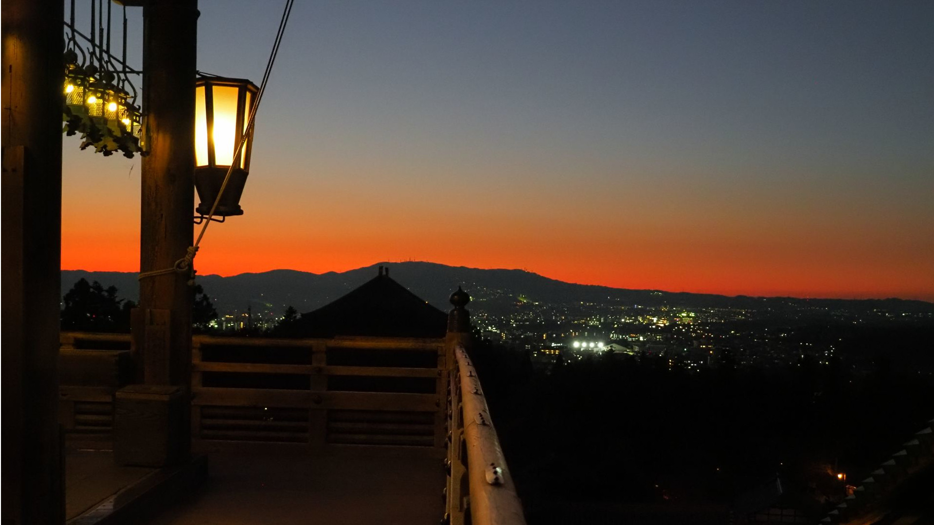 二月堂の夕景